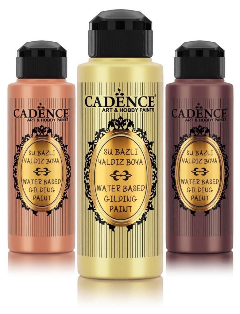 Cadence Acrylfarbe metallic 500 ml Chocolate - kreative Bastelfarbe