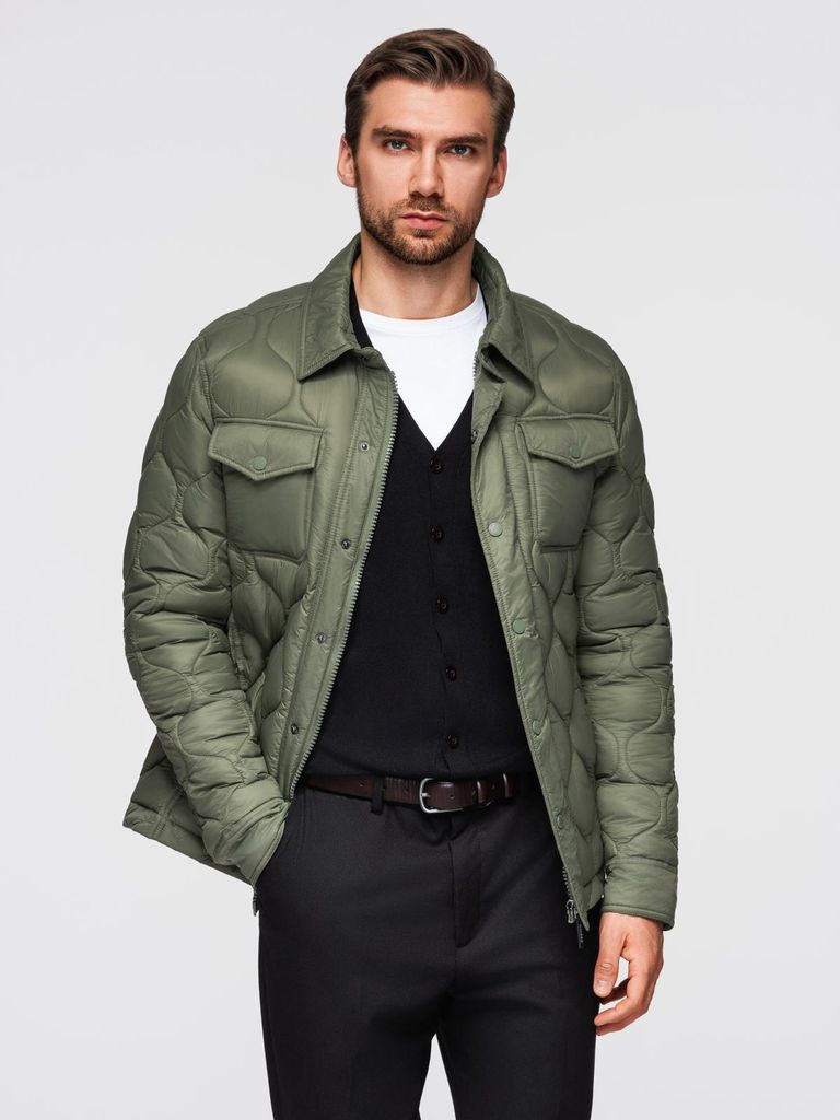 Ombre Clothing Übergangsjacke für Männer Emori olive XL