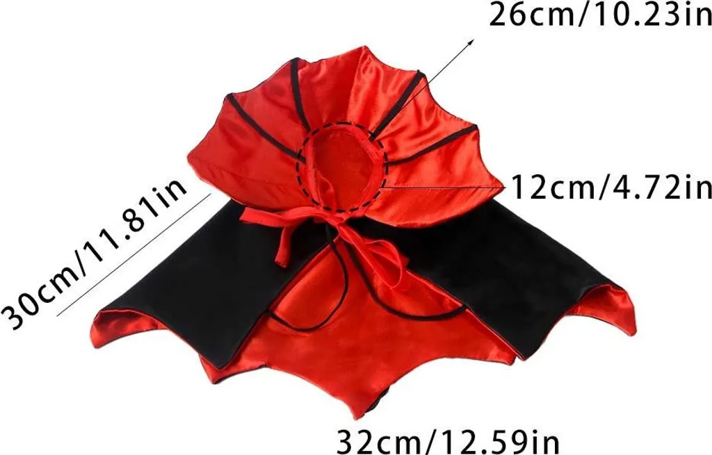 OFFERTA Halloween: Mantello Pet Rosso INF | Spedizione Rapida Poliestere