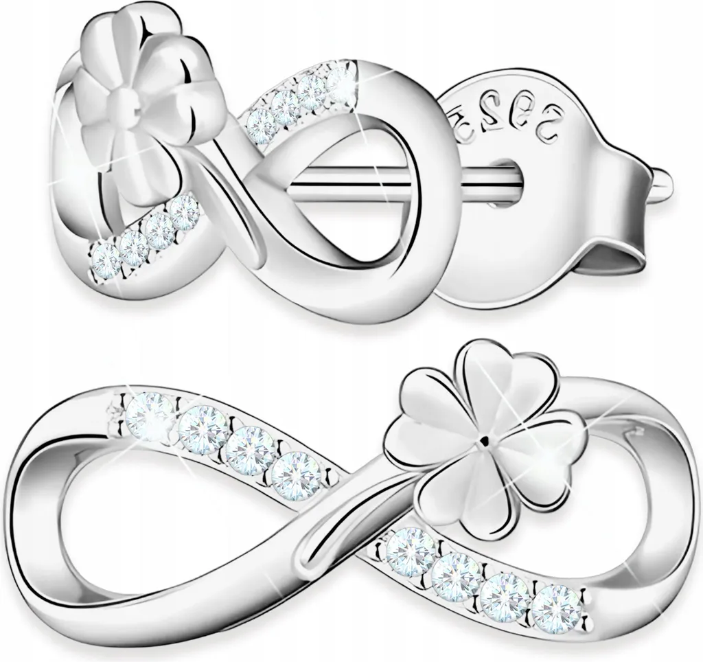 Orecchini Infinito Cuore In Argento 925 Con Zirconia | JO WISDOM, Donna, Regalo Ideale