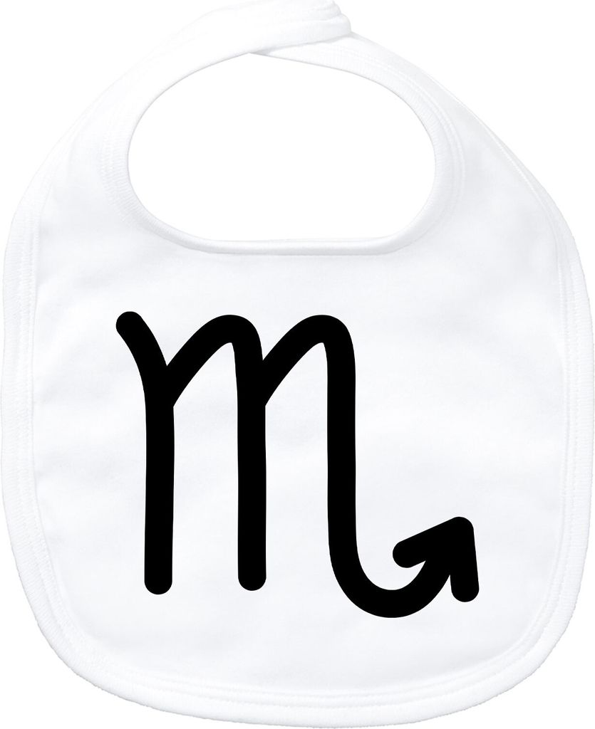 Huuraa Baby Lätzchen Skorpion Sternzeichen Zeichen White Klettverschluss Baumwolle Latz Geschenkidee