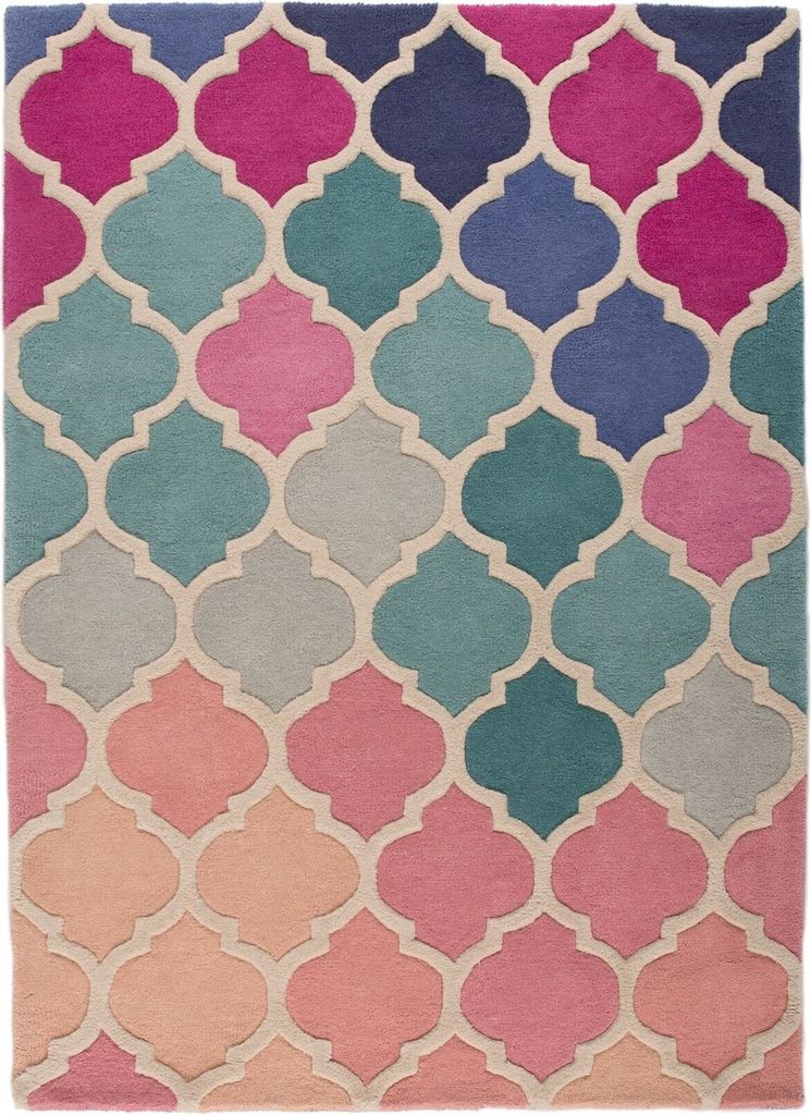 KADIMA DESIGN SCHLAFEN ROSE 80 cm x 150 cm Rosa, Blau, Lila Farbe Rechteckig Teppich