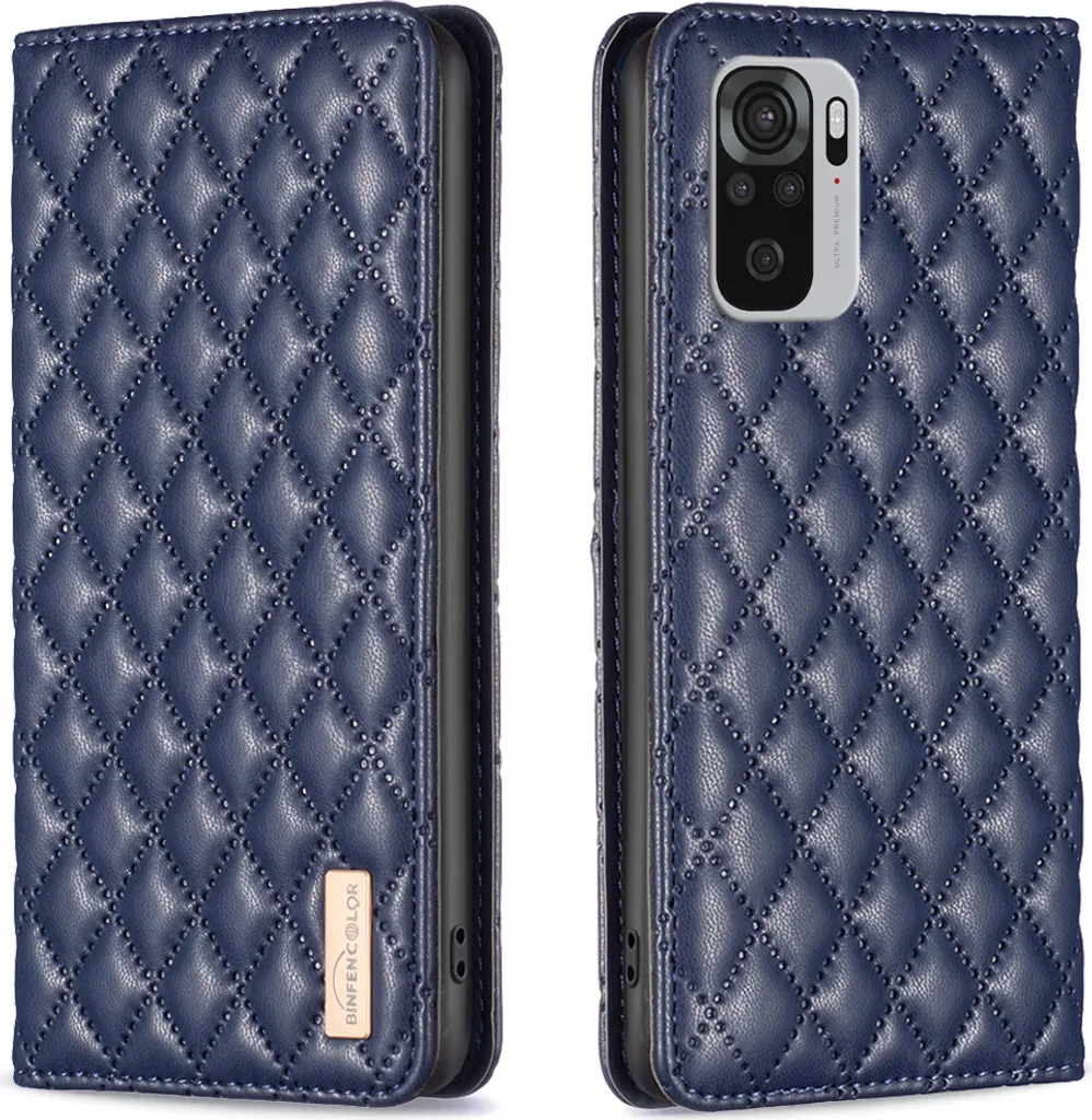 Cover Portafoglio Redmi Note 10 4G - Custodia Pelle Blu Professionale