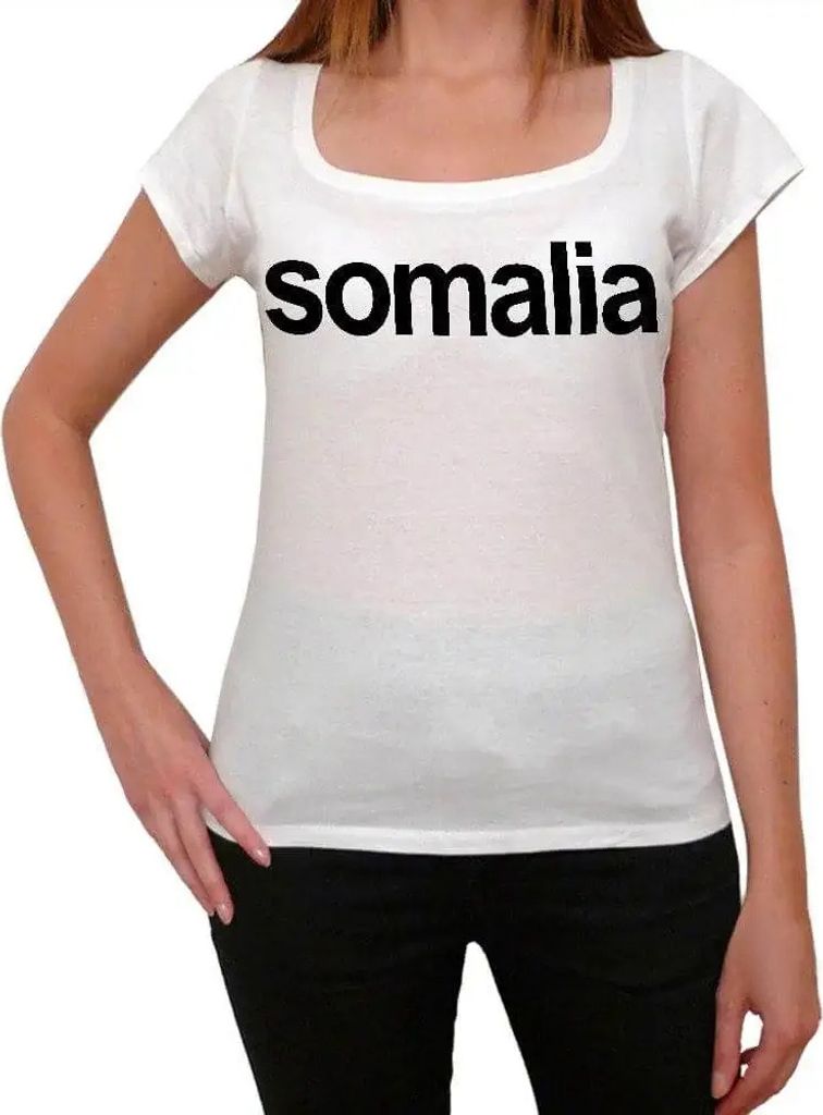 Damen Grafik T-Shirt Somalia Öko-Verantwortlich Vintage Jahrgang Kurzarm Lustige Druck Geburtstag Geschenk Frau