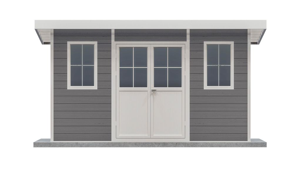 elephant WPC Gartenhaus, Größe L anthrazit 300 x 400 cm