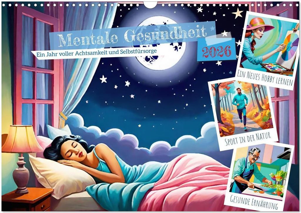 Mentale Gesundheit (Wandkalender 2026 DIN A3 quer), CALVENDO Monatskalender