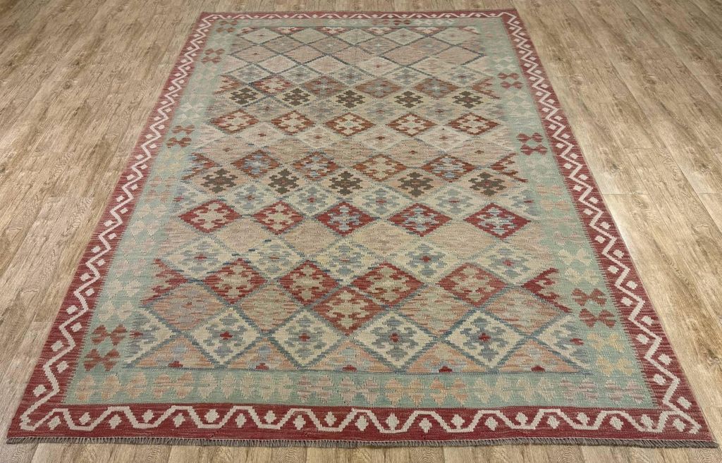 Teppich KELIM ORIGINAL | Farbe: Multi; Größe: 207x296 cm | strapazierfähig und leicht zu reinigen | Wohnzimmer | Schlafzimmer