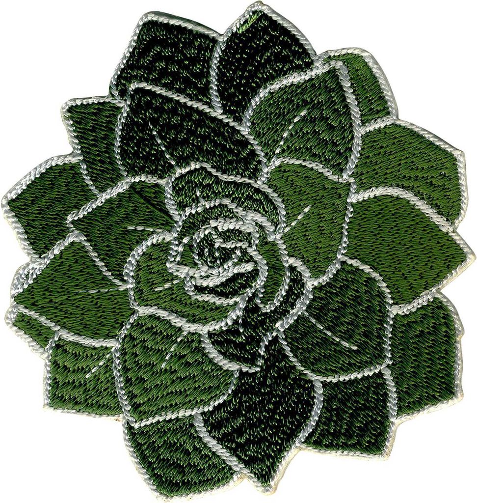 Aufnäher - Lotus Blume - grün - Patch