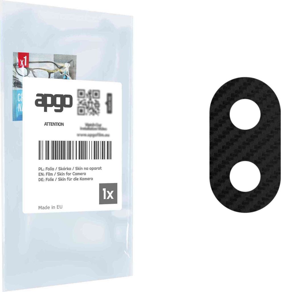 apgo Objektivschutz-Folie, Kameraschutz kompatibel mit Asus Zenfone Max M2 ZB663KL, Carbon-Imitation, Rückseite Schutzfolie für Kamera-Insel, Hin...