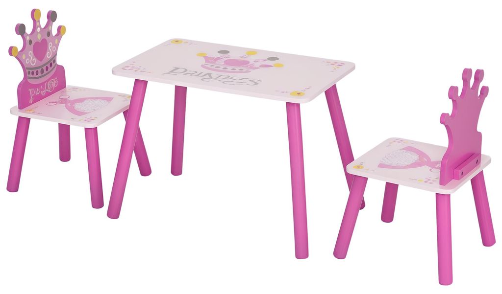 Set Tavolo e 2 Sedie a Tema Prince fš¹r Cameretta Bambini Produktbild 