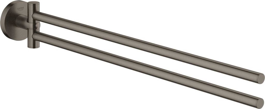 GROHE Handtuchhalter Essentials 40371_1 2-armig 450mm hard graphite gebürstet