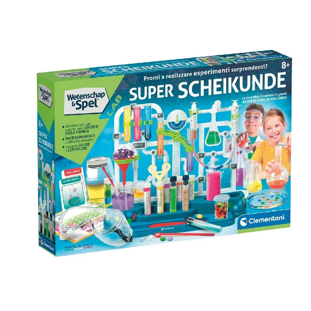 Jeu de chimie éducatif Super Chimie Clementoni avec kit laboratoire