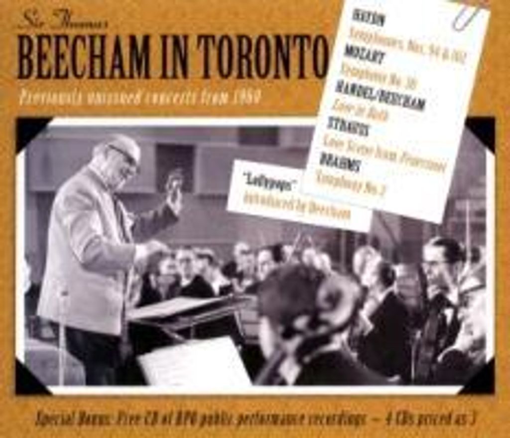 Beecham/CBC SO/Toronto SO: Beecham In Toronto-Unveröffentl.K
