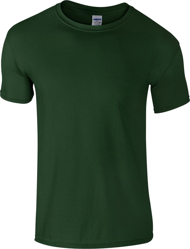 Gildan Soft-Style Herren T-Shirt, Kurzarm, Rundhalsausschnitt BC484 (3XL) (Tannengrün)