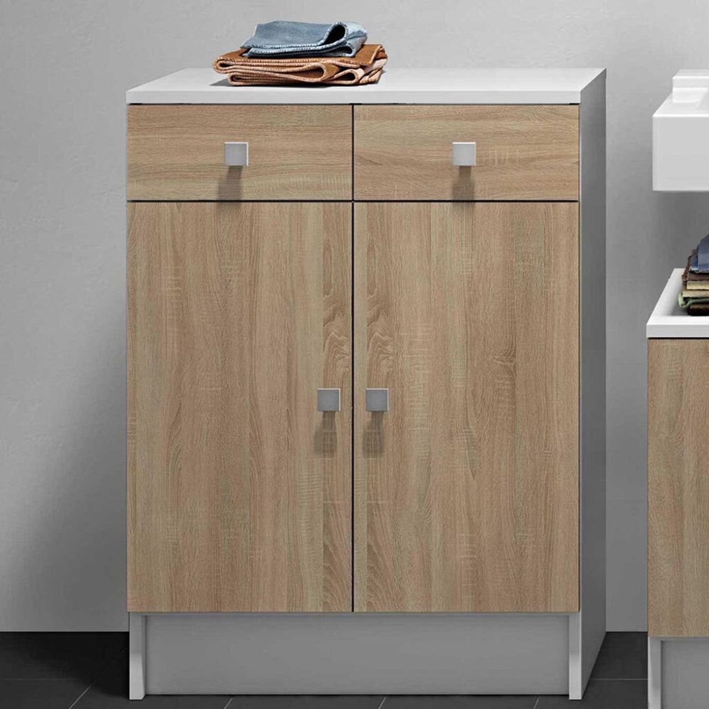 Interia Badezimmerschrank Luna Weiß - Eiche