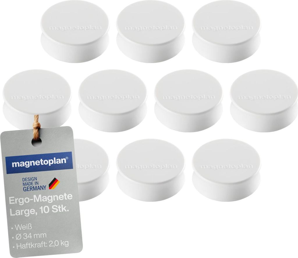 Magnetoplan Ergo large Magnete weiß 34mm 10St