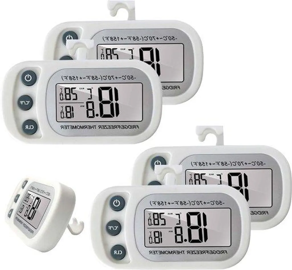 Lot de 4 thermomètres numériques LCD haute précision intérieur extérieur