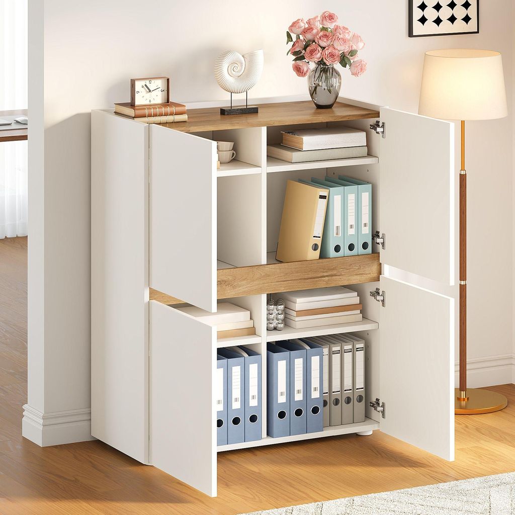 Armoire de rangement Merax avec 4 étagères réglables, 8 Image du produit 