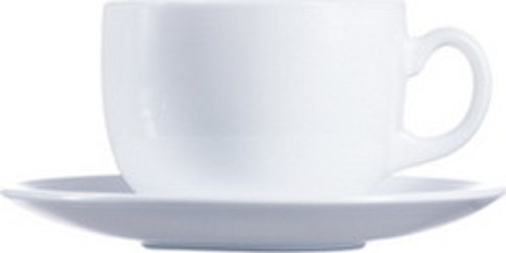 12x Loona Uni Obertasse 16cl Weiß Arcoroc Opal Speiseteller, Tafelservice