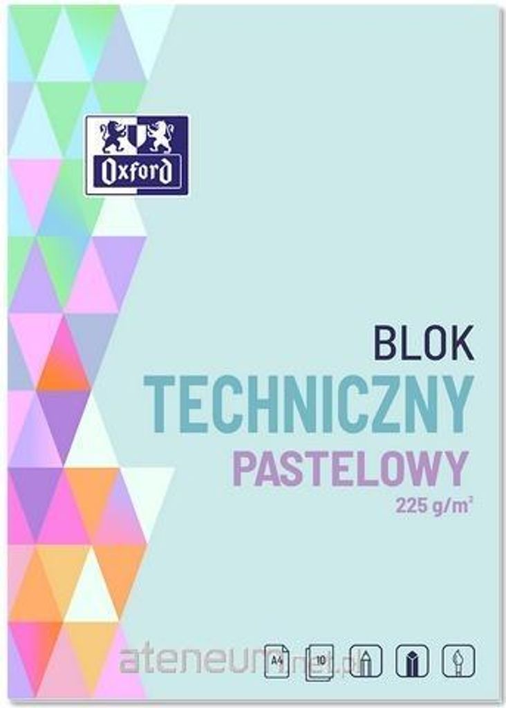 Technischer Block A4/10K 225g Pastell (20 Stück)