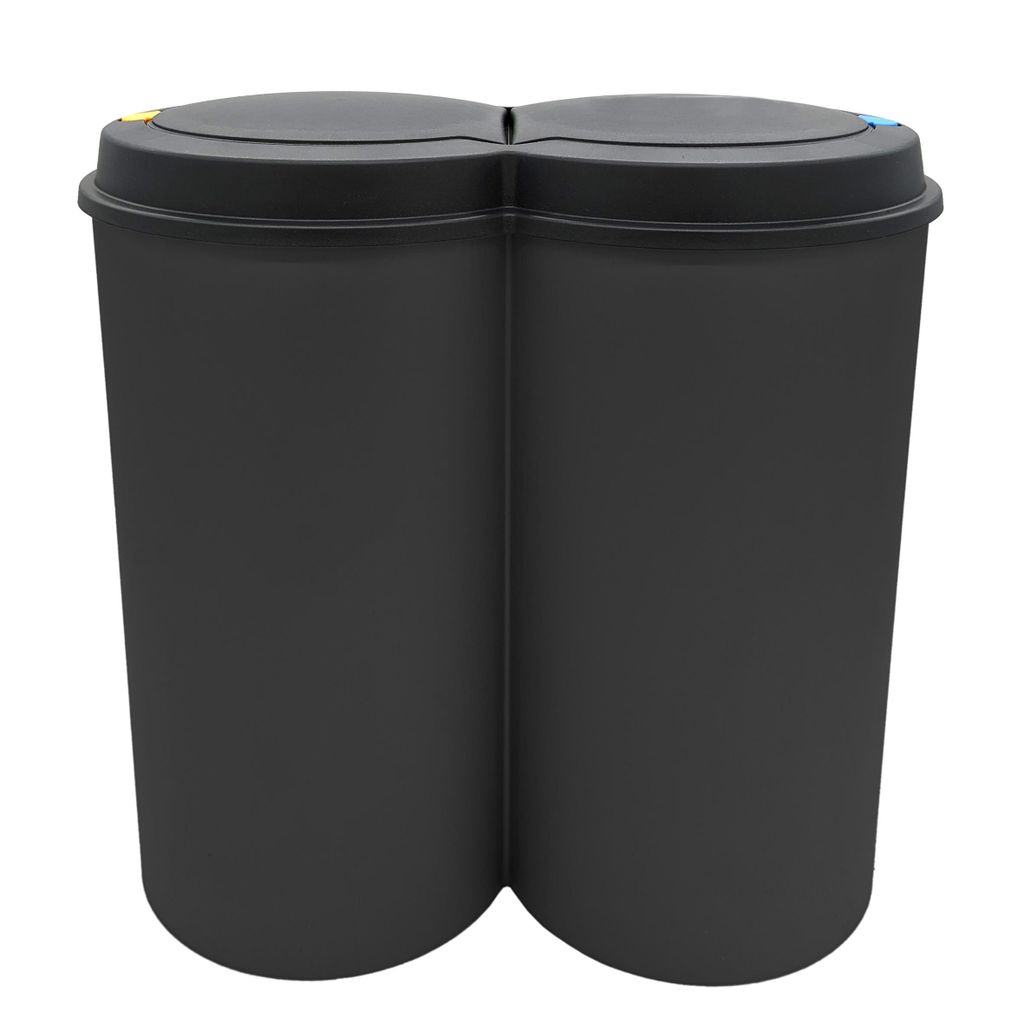 Abfalleimer 2x25 Liter Duo Bin - Farbe: schwarz