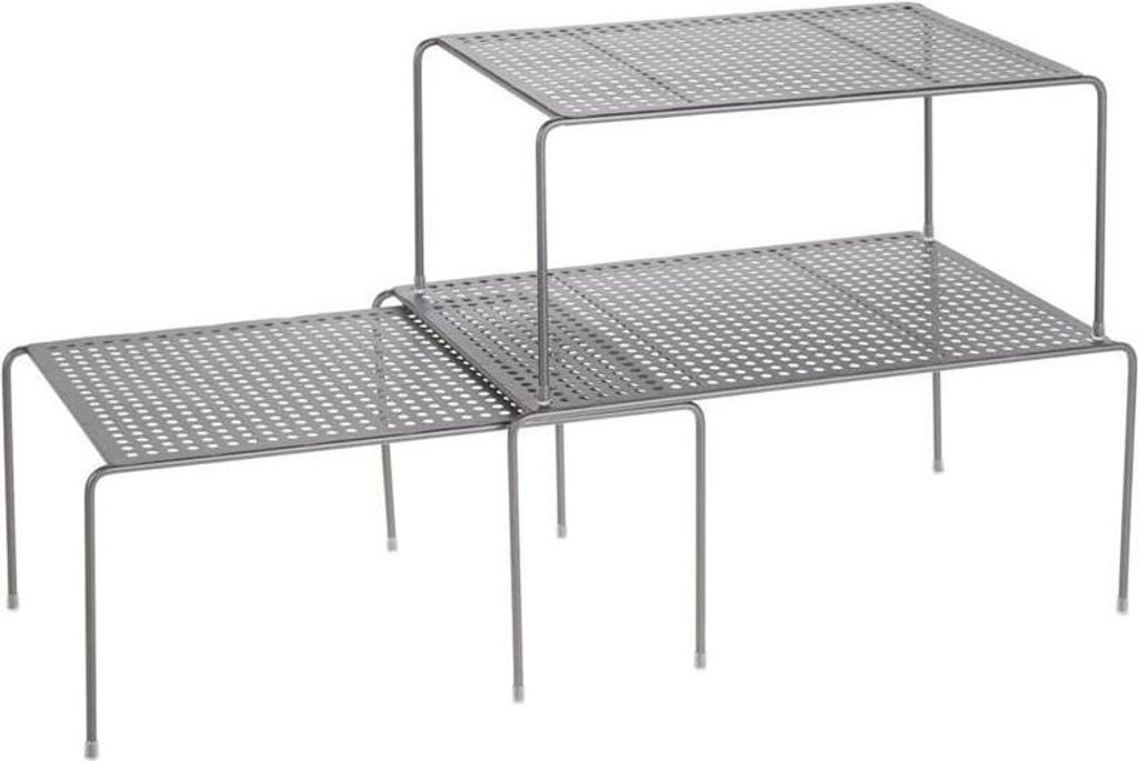 mDesign Küchenregal Abtropfgestell Aufbewahrung Organizer 3er Set Metall Grau