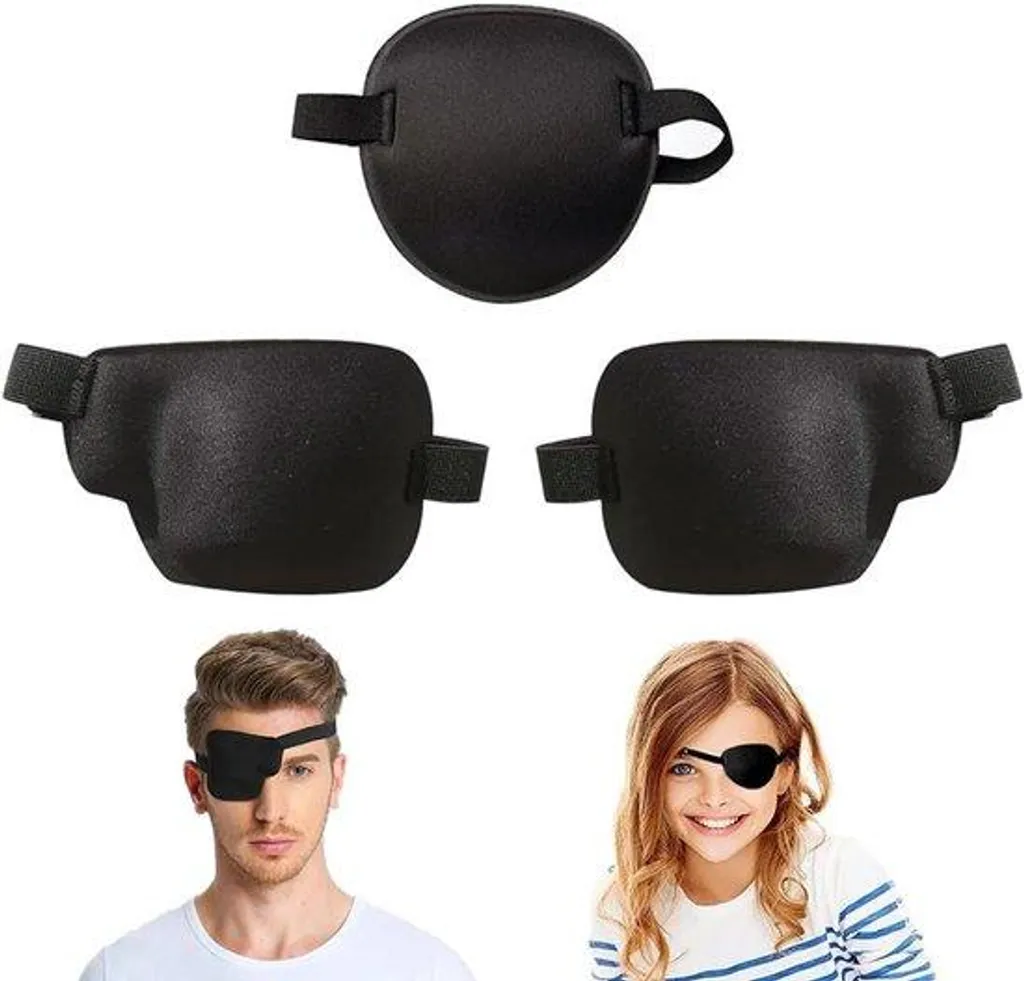 Cache-œil pour rééducation visuelle et repos, modèle réglable lot de 3