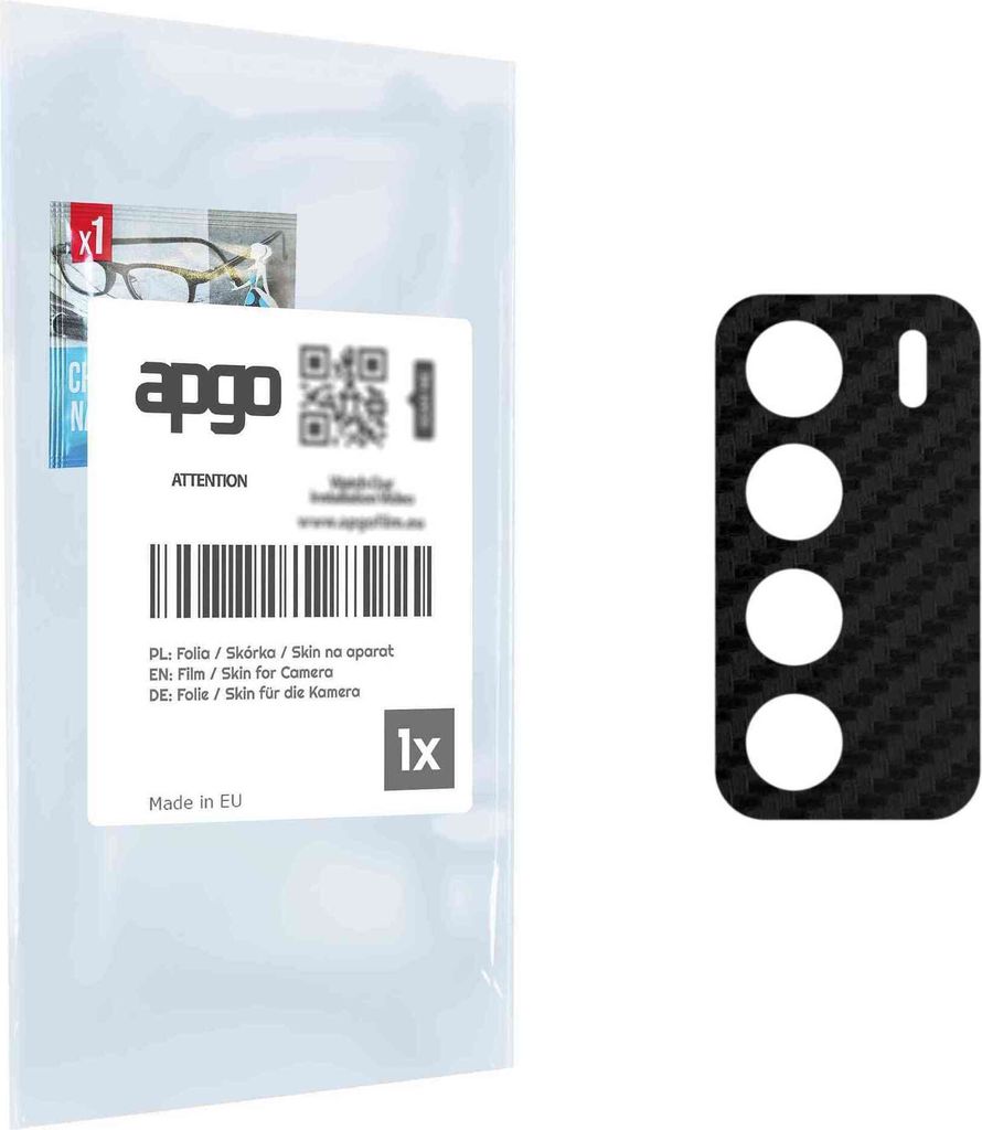 apgo Objektivschutz-Folie, Kameraschutz kompatibel mit Tecno Spark 5 Pro, Carbon-Imitation, Rückseite Schutzfolie für Kamera-Insel, Hinten Folie,...