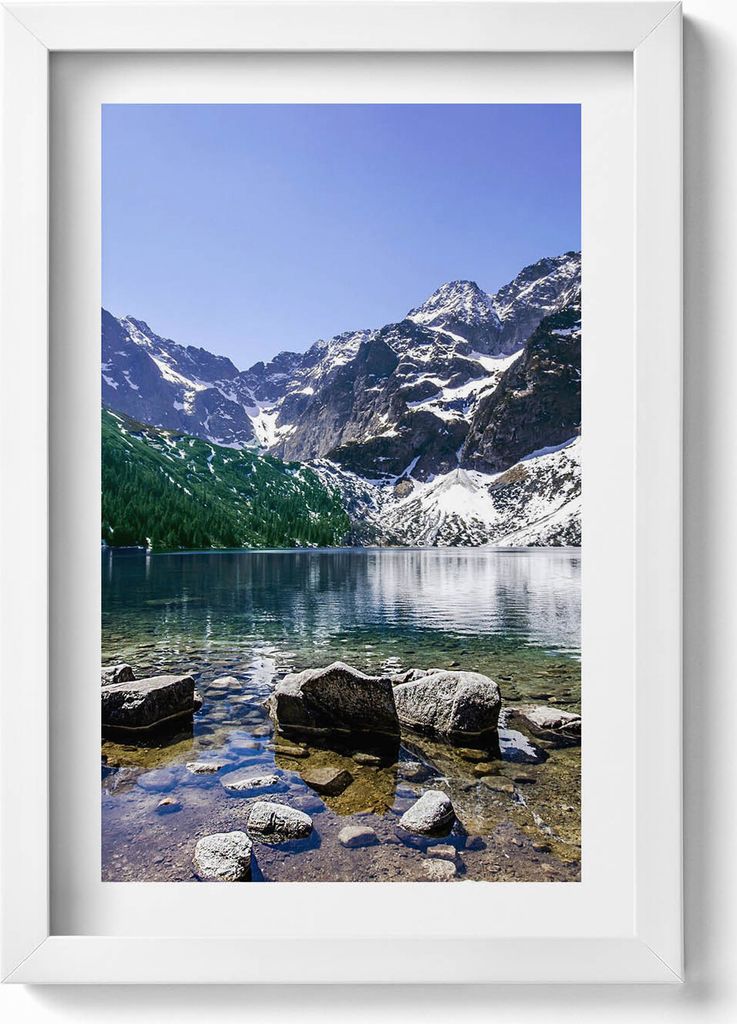 Gerahmtes Kunstwerk– Wandbild mit Rahmen – Gerahmtes Bild – Wanddekoration – 20x30 cm – Weiß