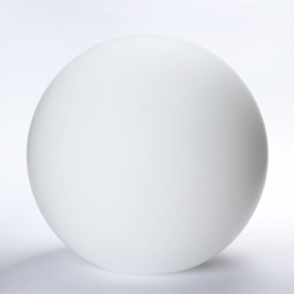 Ersatzglas als Lampenschirm (Ø 350 mm), gerader Rand 120 mm, Glaskugel, Opal, Weiß matt