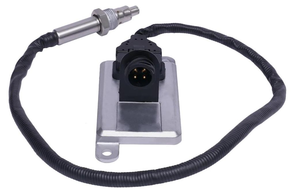 NOx Sensor LKW - 24V 4-poliger Motorsensor - Magnetische Induktion - Abgasnachbehandlung - Korrosionsbeständig - Silber