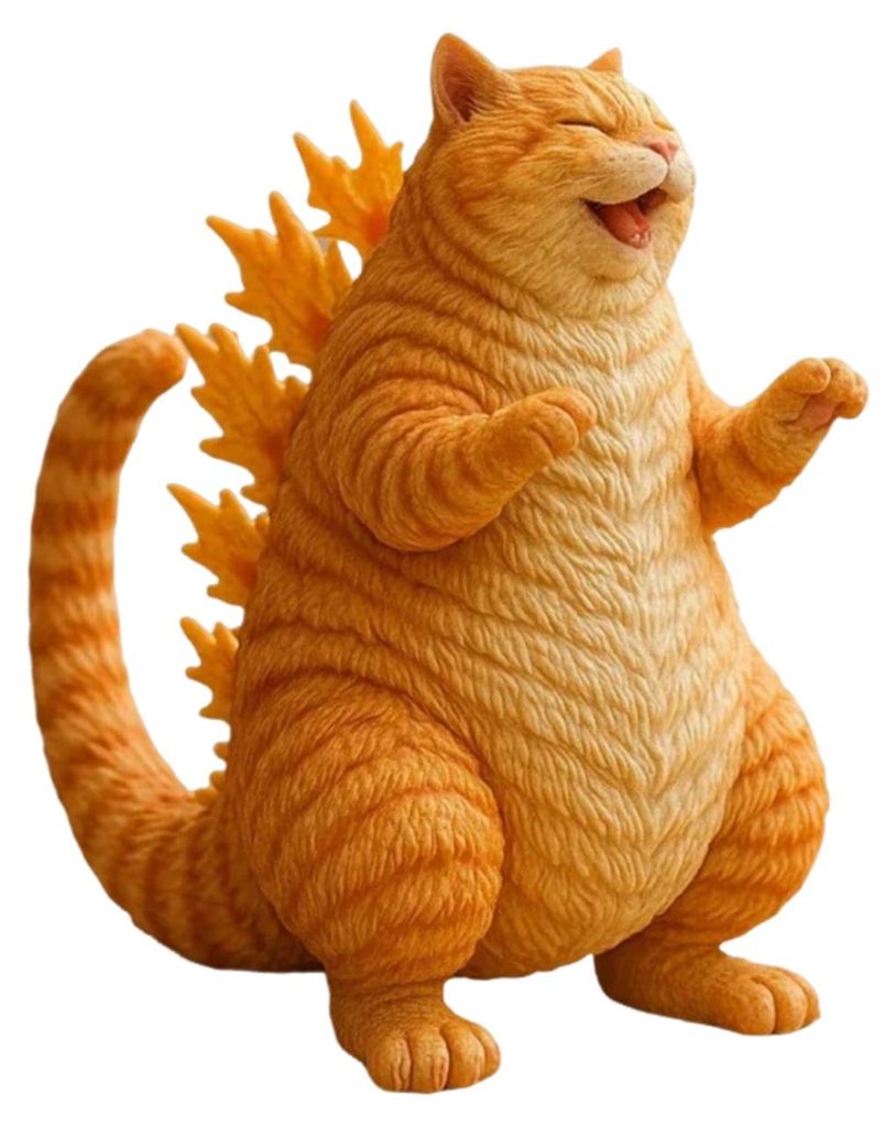 Dinosaurier-Katzenfigur, Mini-Brüllkatze, Sammlerstück, Kunstharz-Katzenornament für Zuhause, Büro, Schreibtisch oder Regal, Geschenk für Katz...