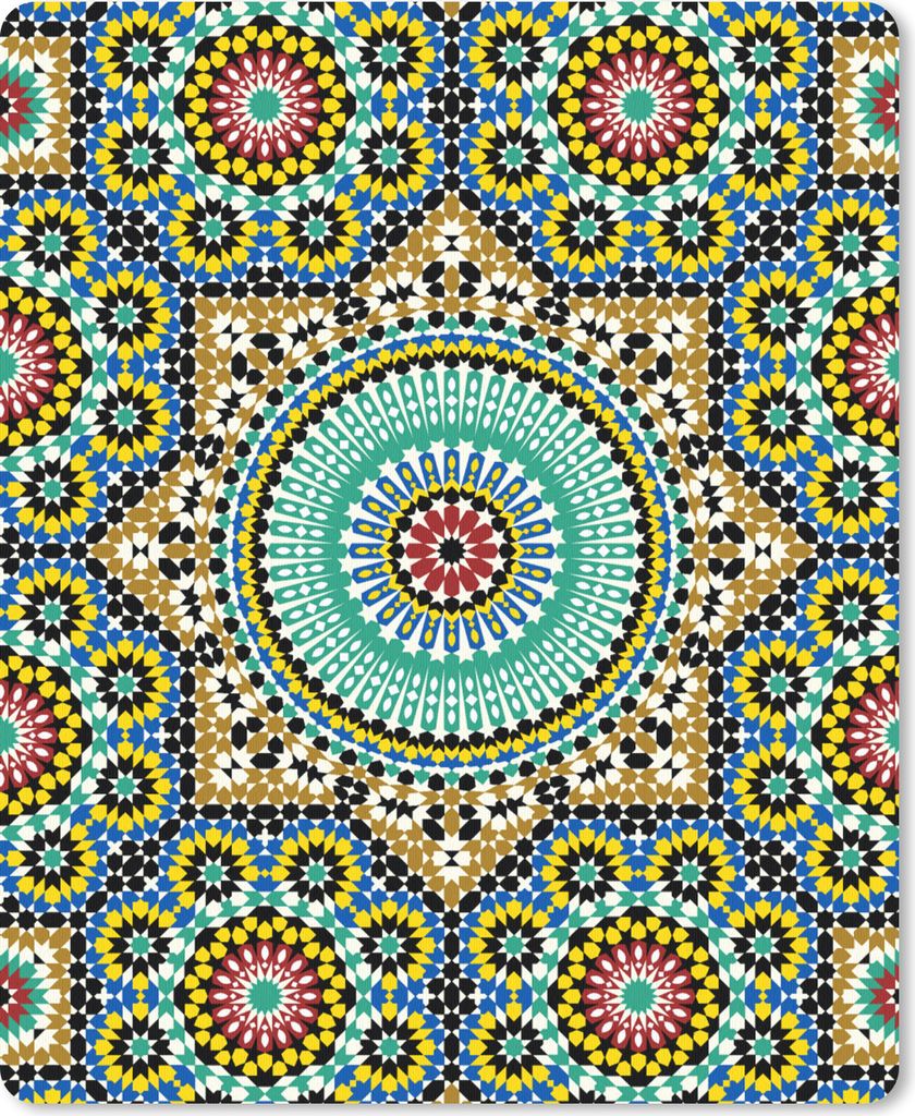 MuchoWow Mauspad Mousepad Mosaik - Muster - Mandala 30x40 cm - Mousepads - Maus Mat - Pad - Mausunterlage - Mausmatten