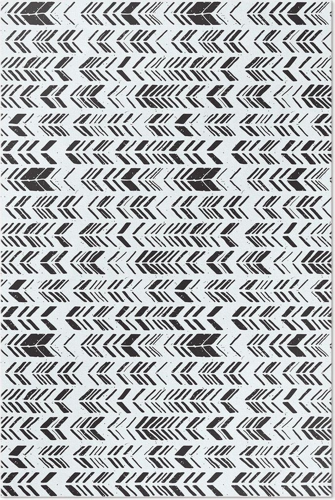 Indisches Boho-Feder- und Pfeildesign – Vinyl Fußmatte – 140x210 cm – Rutschfest, Pflegeleicht & Langlebig