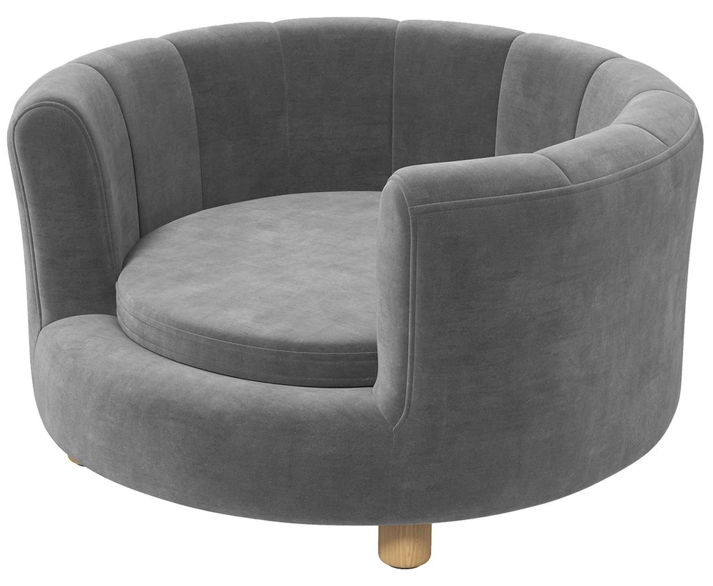 PawHut Hondenbank, hondenbank met rugleuning en houten Productafbeelding 
