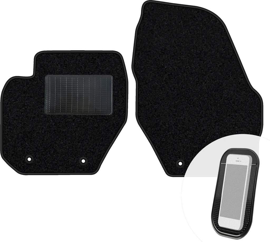 Set Tappetini Anteriori moto-MOLTICO per Volvo 440 460 (1988-1996) Nero