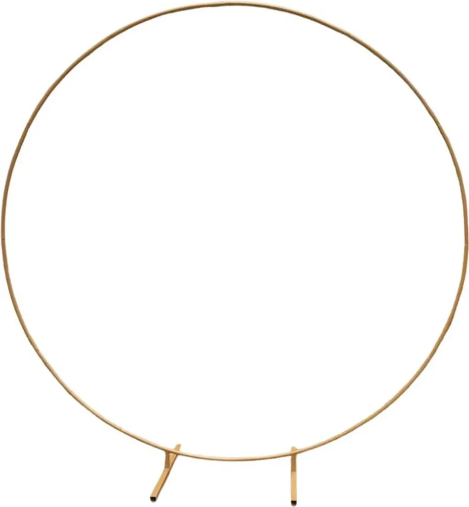 Arche ronde dorée 2.5m pour décorations de mariage et fêtes d'anniversaire
