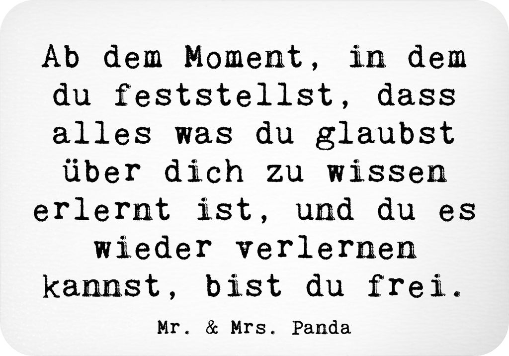 Mr. & Mrs. Panda magnet Spruch Erleuchtung und Freiheit - Weiß - Geschenk, Zitat, inneres Licht, Notizhalter, Selbsterkenntnis, whiteboardmagnet, ...