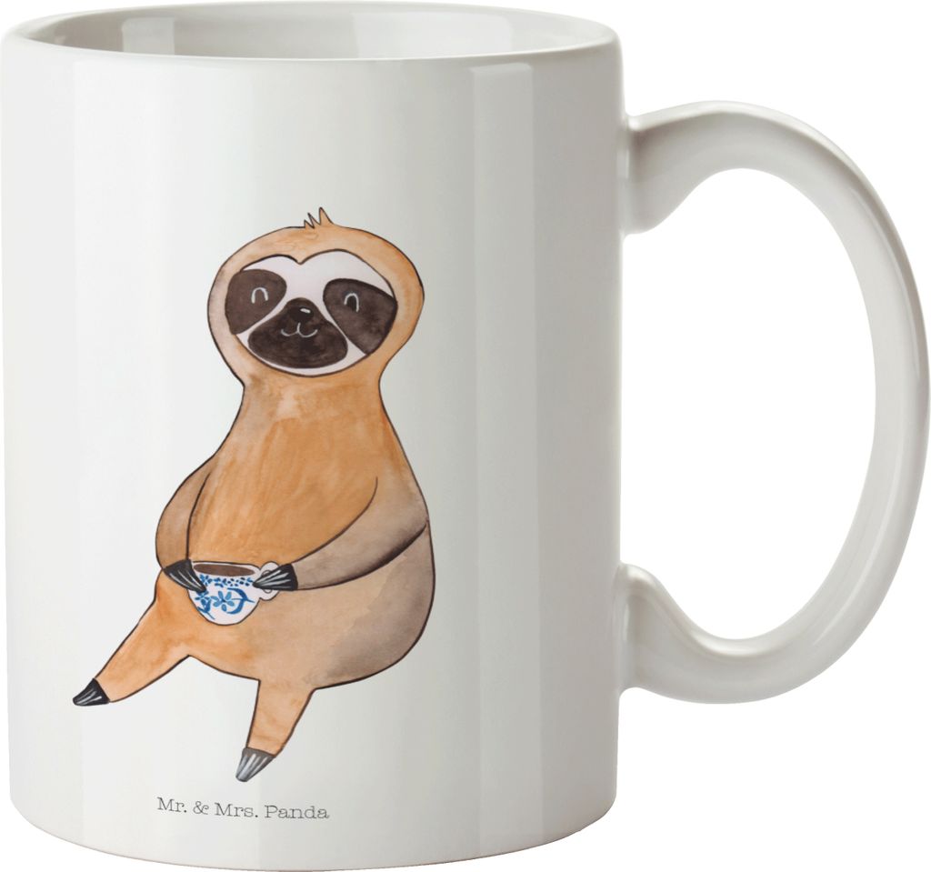 Mr. & Mrs. Panda Teetasse Faultier Kaffee - Weiß - Produktbild 