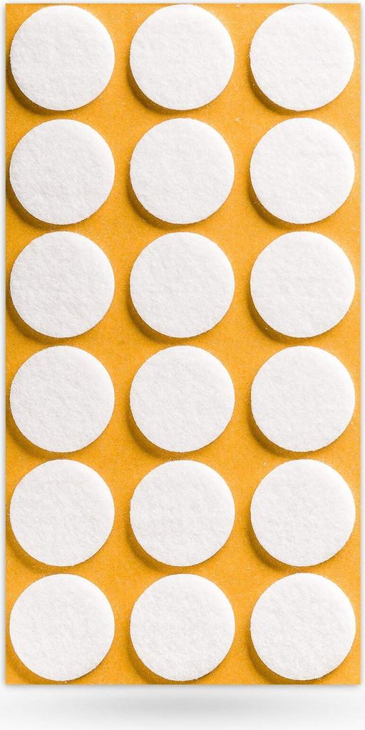 18 x Filzgleiter Ø 25 x 3 mm selbstklebend weiß Möbelschoner Möbelschutz Bodenschutz Möbelgleiter SOTECH