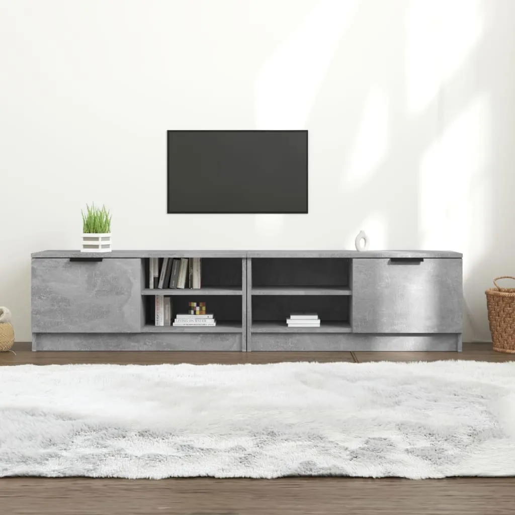 Set 2 Mobili TV Maison Exclusive 80x35x36,5 Grigio Cemento - Prezzo Shock