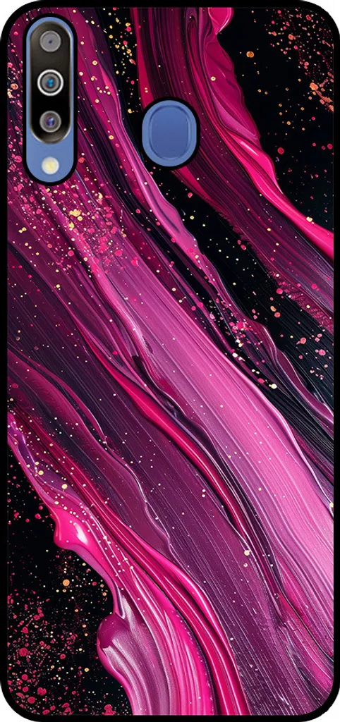 Custodia Samsung Galaxy M30 Marmo Viola Rosa - Protezione TPU Smartphonica