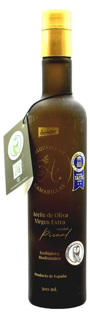 Alquería de Camarillas - Olivenöl Extra Vergine Picual 500 ml - , biodynamisch, kaltgepresst, erste Güteklasse, 100 Prozent spanisch