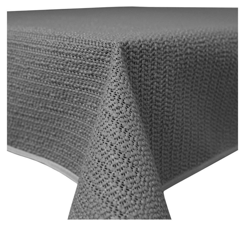 Garten Tischdecke Outdoor PVC rechteckig 130x220 cm Grau Produktbild 
