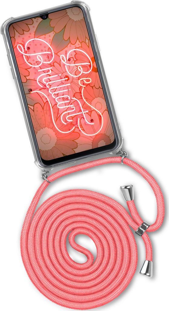 TWIST-Case + TWIST-Cord für Samsung Galaxy M21, Farbe:Kooky Flamingo (Silber)