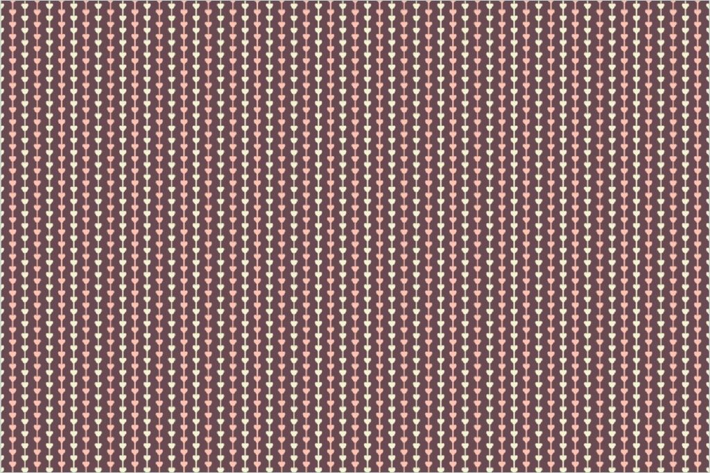 Wallario selbstklebendes Poster - Muster Herzen in beig und rosa in Reih und Glied, Größe: 100 x 150 cm