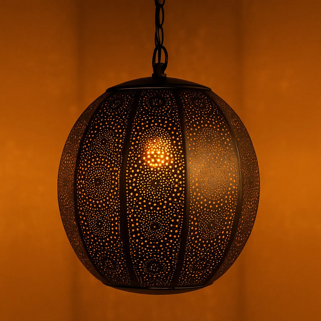 Arreda con Luce: Konoos Nero Lampada Orientale 35cm Metallo Nero - 2