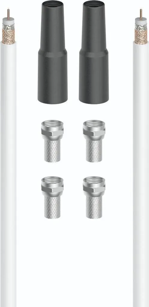 Installer sa parabole facilement kit 20m SAT avec fiches F étanches