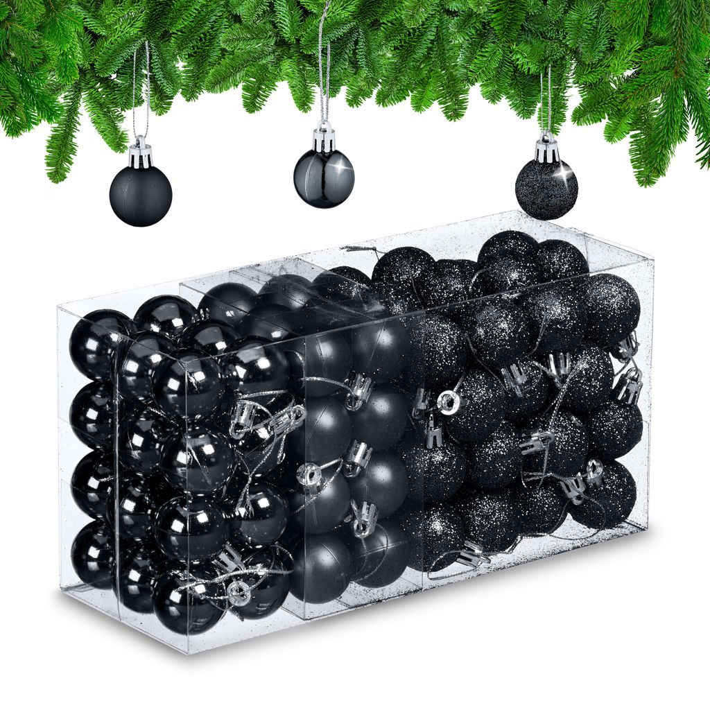 Set di 96 palline natalizie Relaxdays, palline Immagine del prodotto 