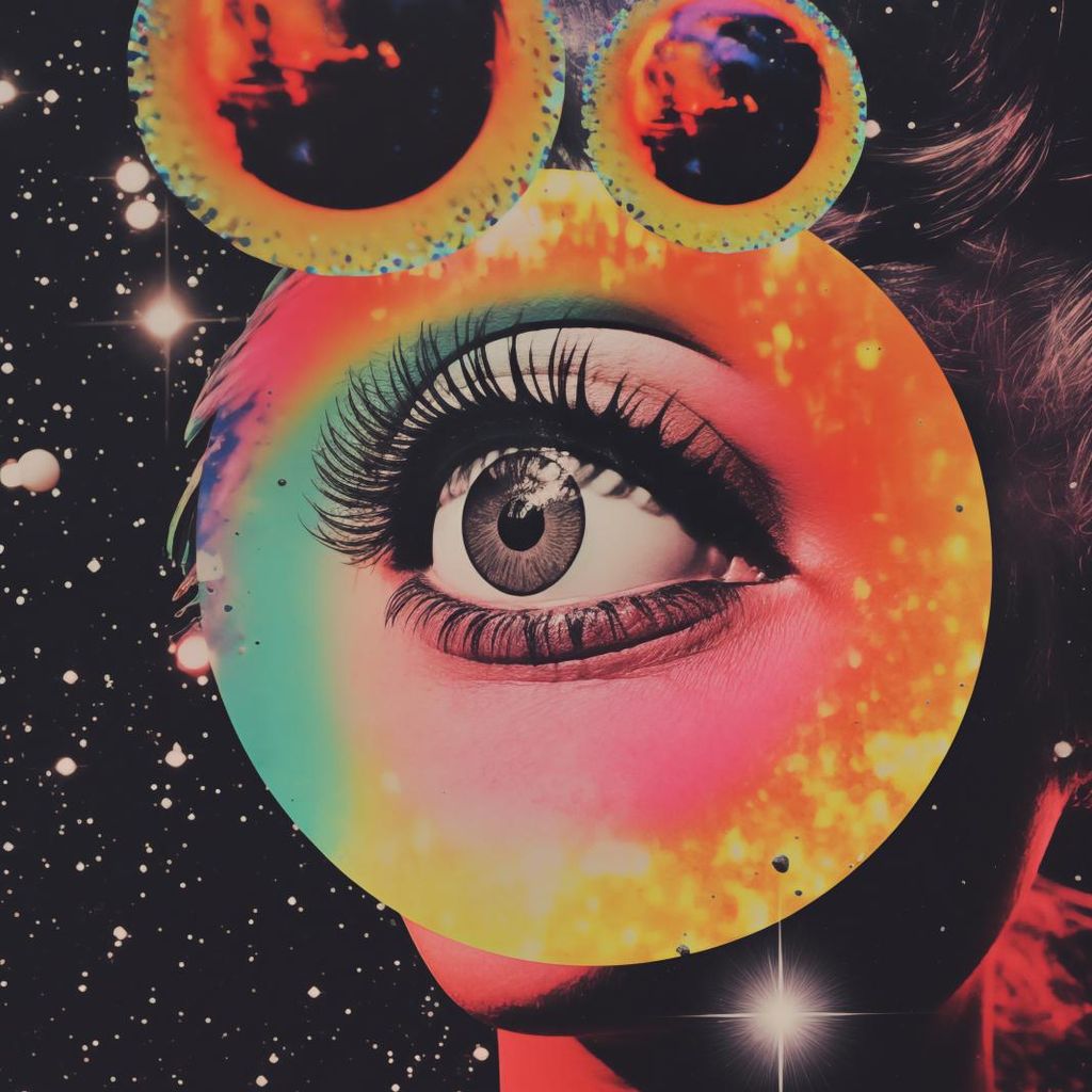 Plakat 30x30cm Auge im Weltraum